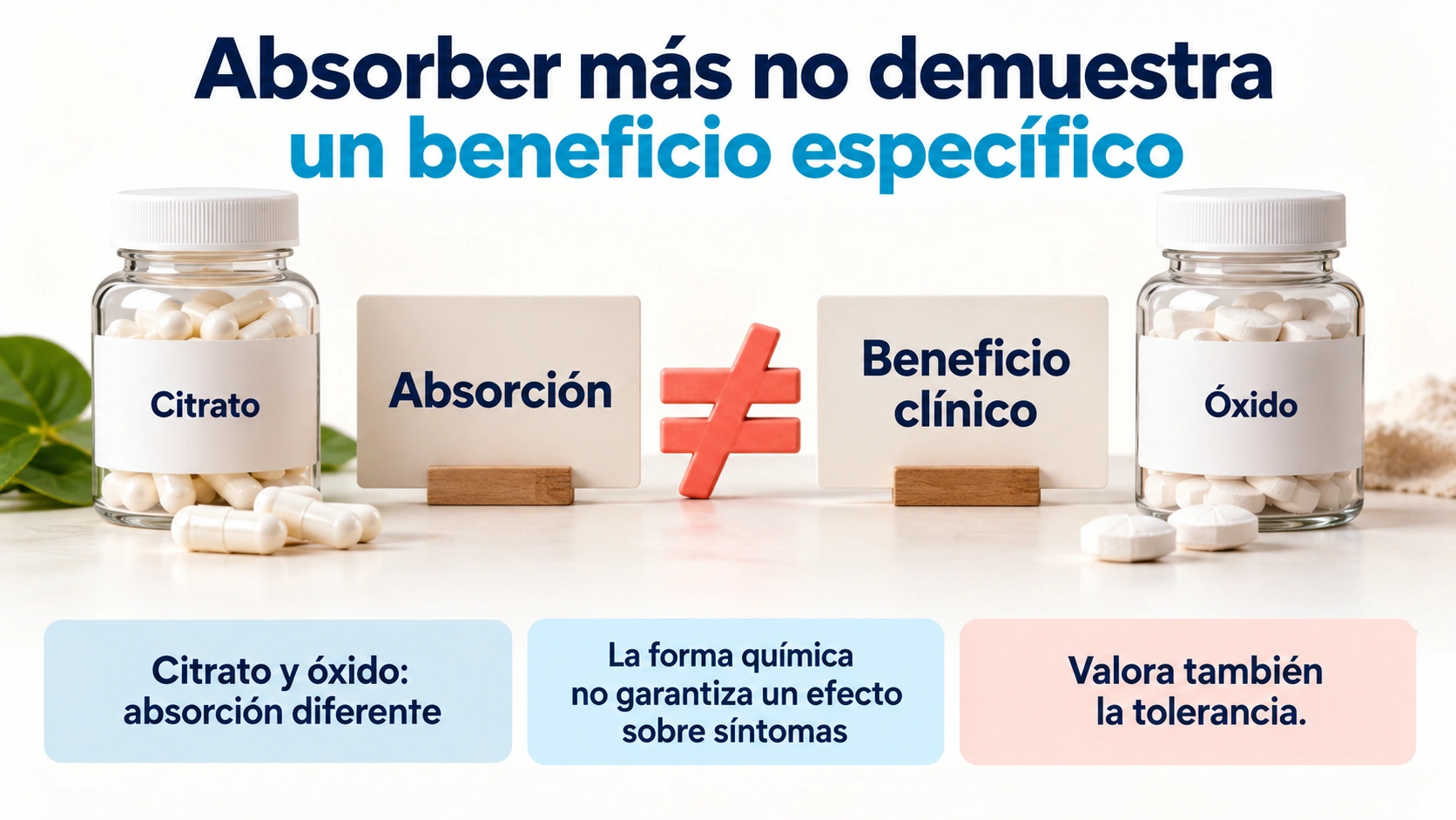Las diferencias de absorción entre sales no prueban por sí solas efectos sobre sueño energía o cognición