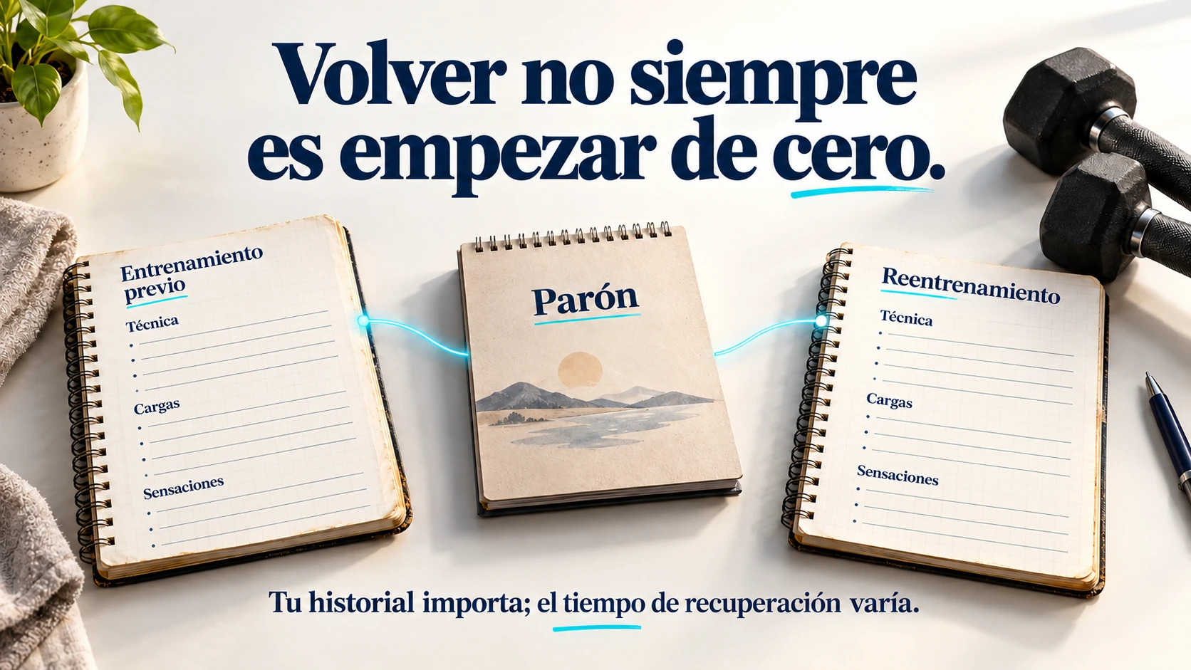 Entrenamiento previo, pausa y reentrenamiento se muestran como etapas conectadas por el historial de entrenamiento.