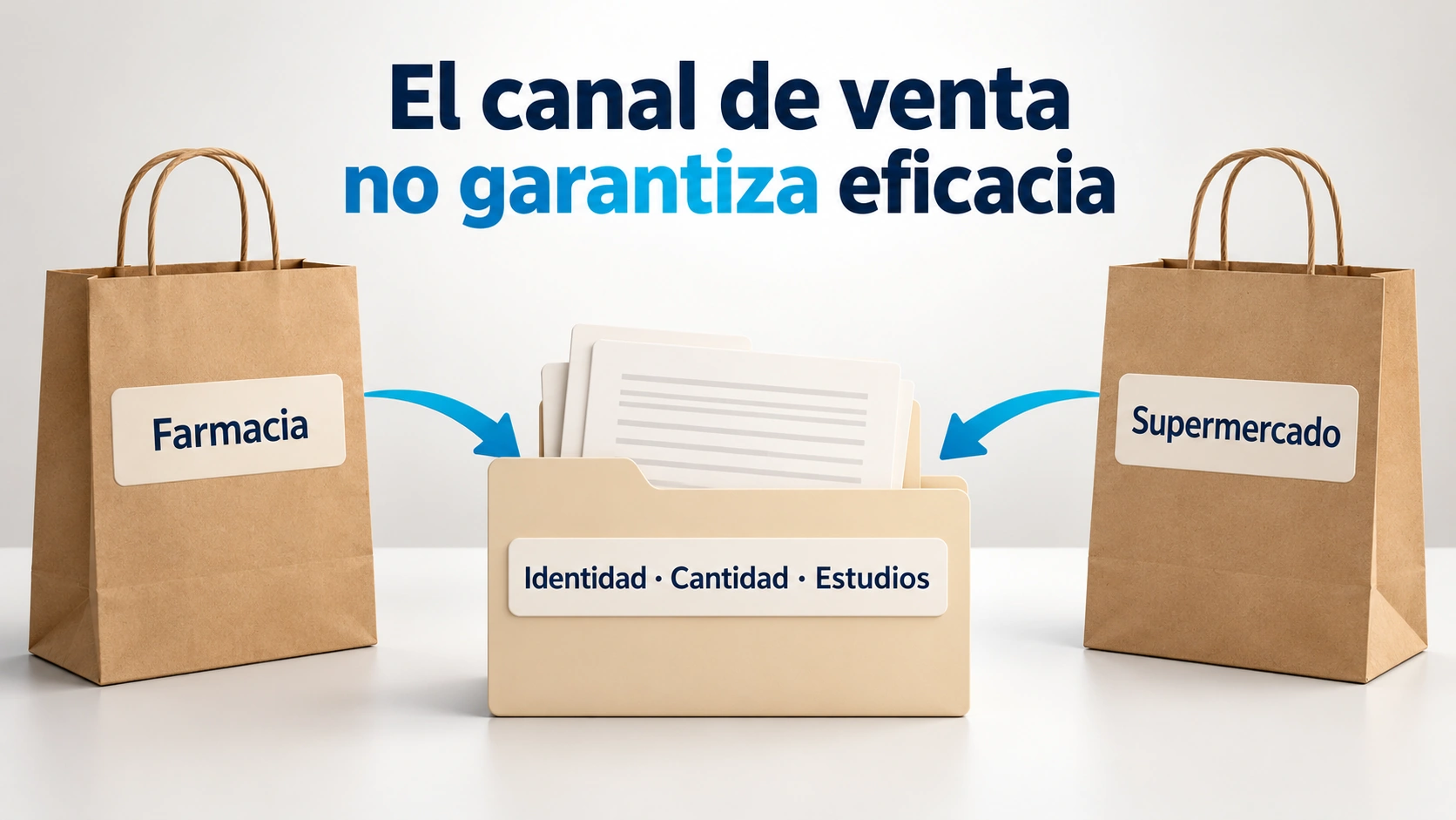 Comprar en farmacia o supermercado no garantiza por sí solo eficacia; se evalúan identidad, cantidad y estudios del producto.