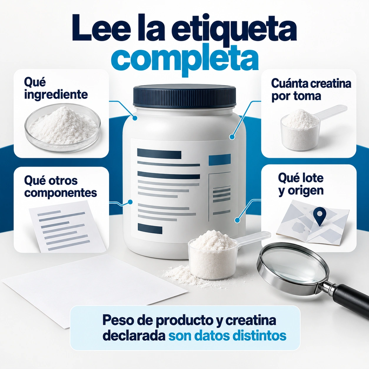 Leer ingredientes, dosis, componentes y trazabilidad permite comparar suplementos con criterio.