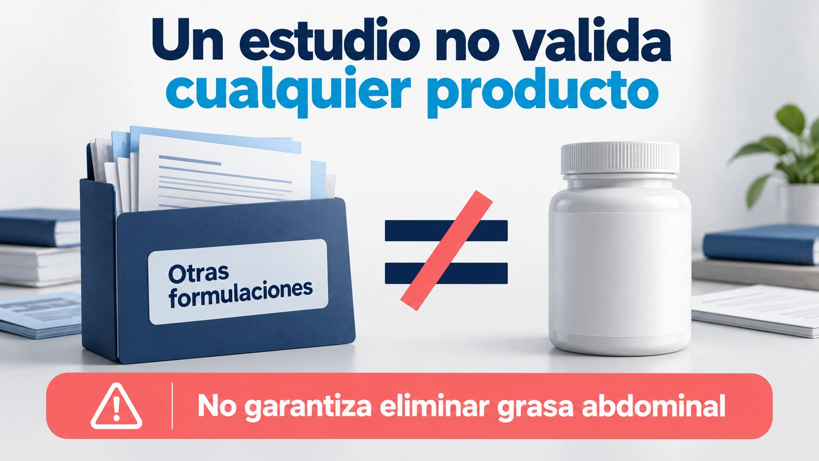 Los resultados de otras formulaciones no demuestran que un producto concreto elimine grasa abdominal.