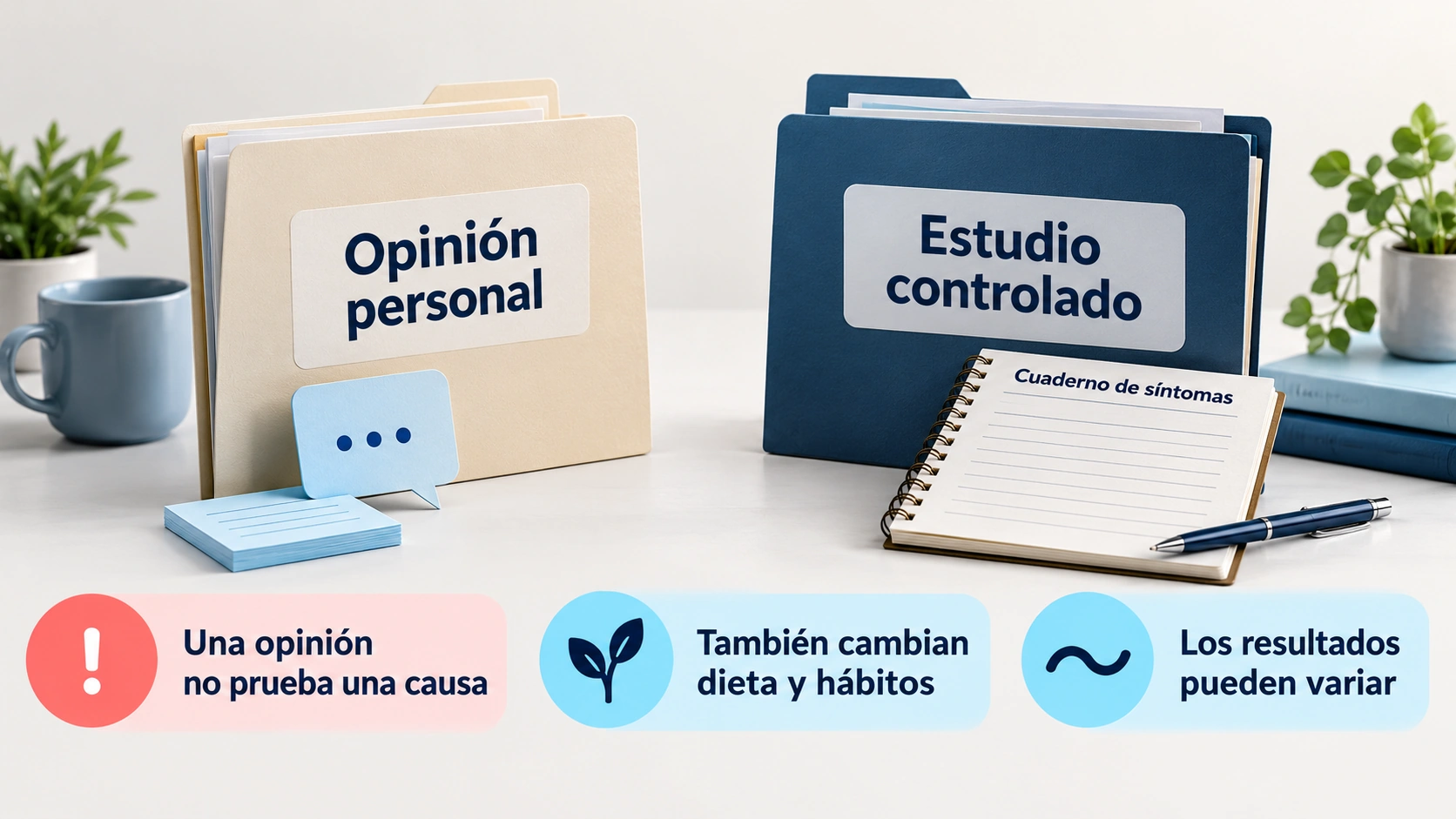 Una experiencia personal no permite atribuir la mejoría al producto ni predecir el resultado de otra persona.