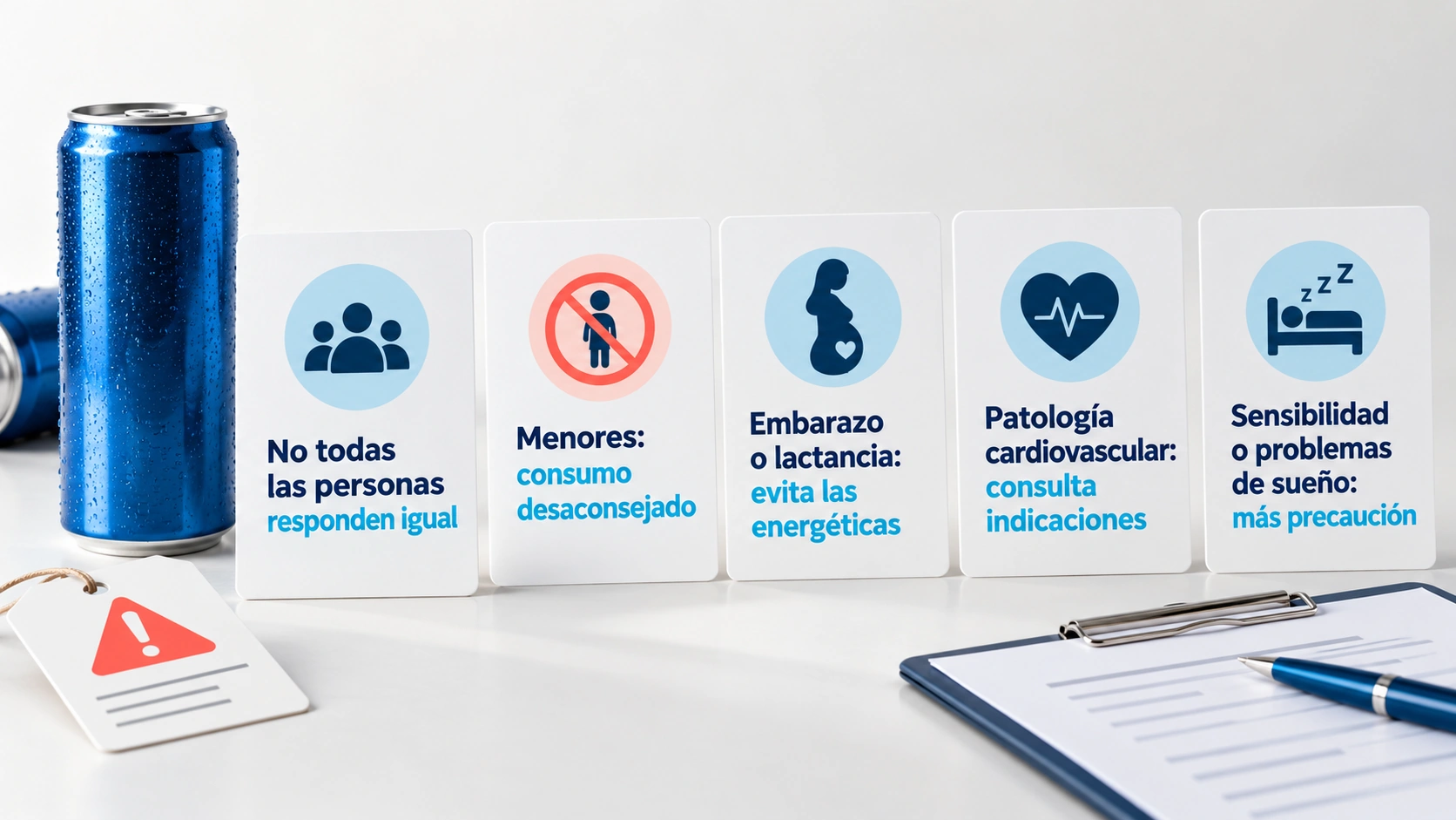 Situaciones en las que las bebidas energéticas requieren especial precaución