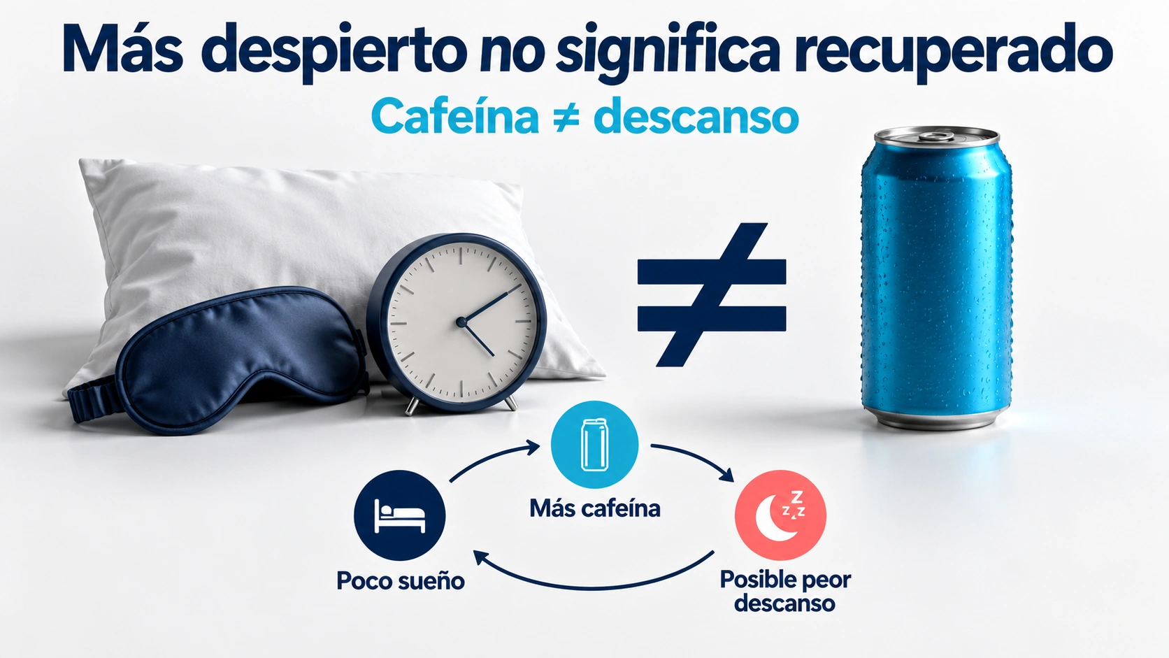 La cafeína puede reducir la somnolencia sin reponer el descanso perdido