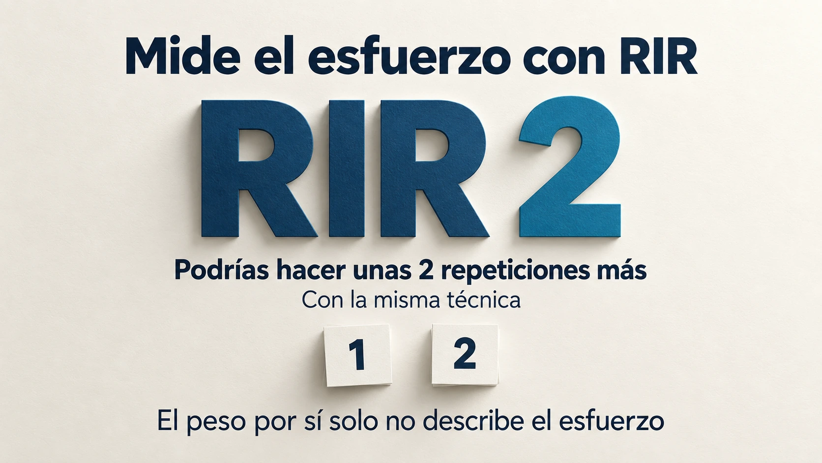 RIR 2 significa estimar que quedan unas dos repeticiones posibles manteniendo la técnica.