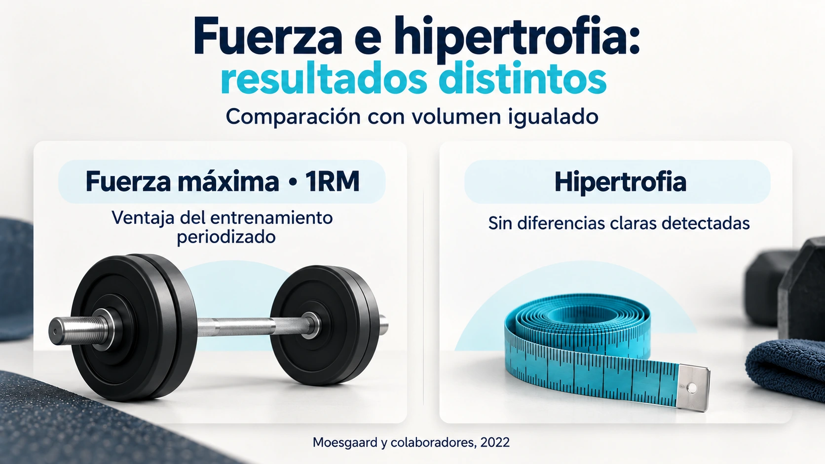 Resultados de fuerza máxima e hipertrofia al comparar entrenamiento periodizado con volumen igualado