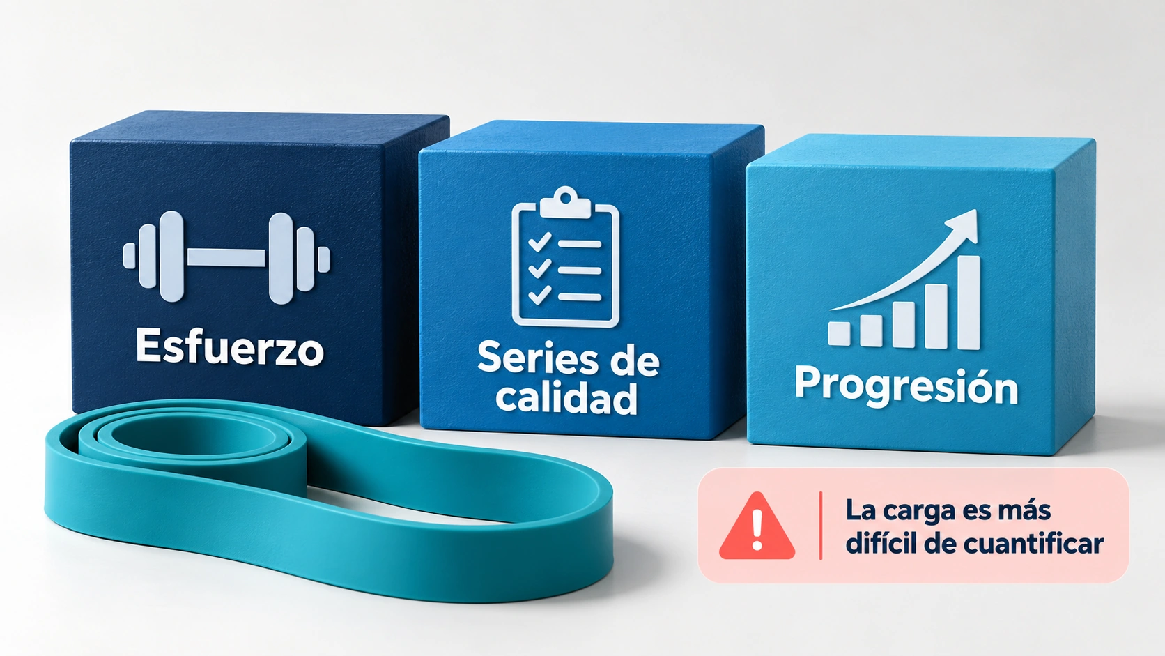 El estímulo para hipertrofia depende del esfuerzo, las series y la progresión y tiene límites prácticos con bandas
