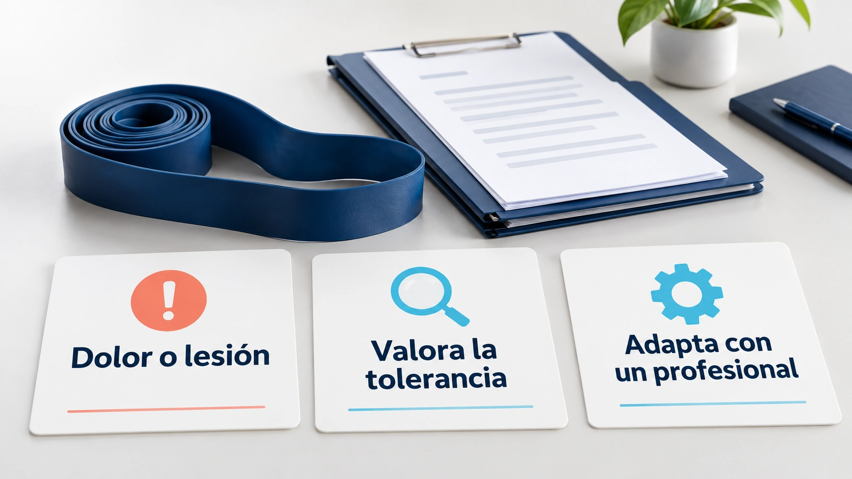 La tolerancia al press con banda se valora individualmente ante dolor o lesión