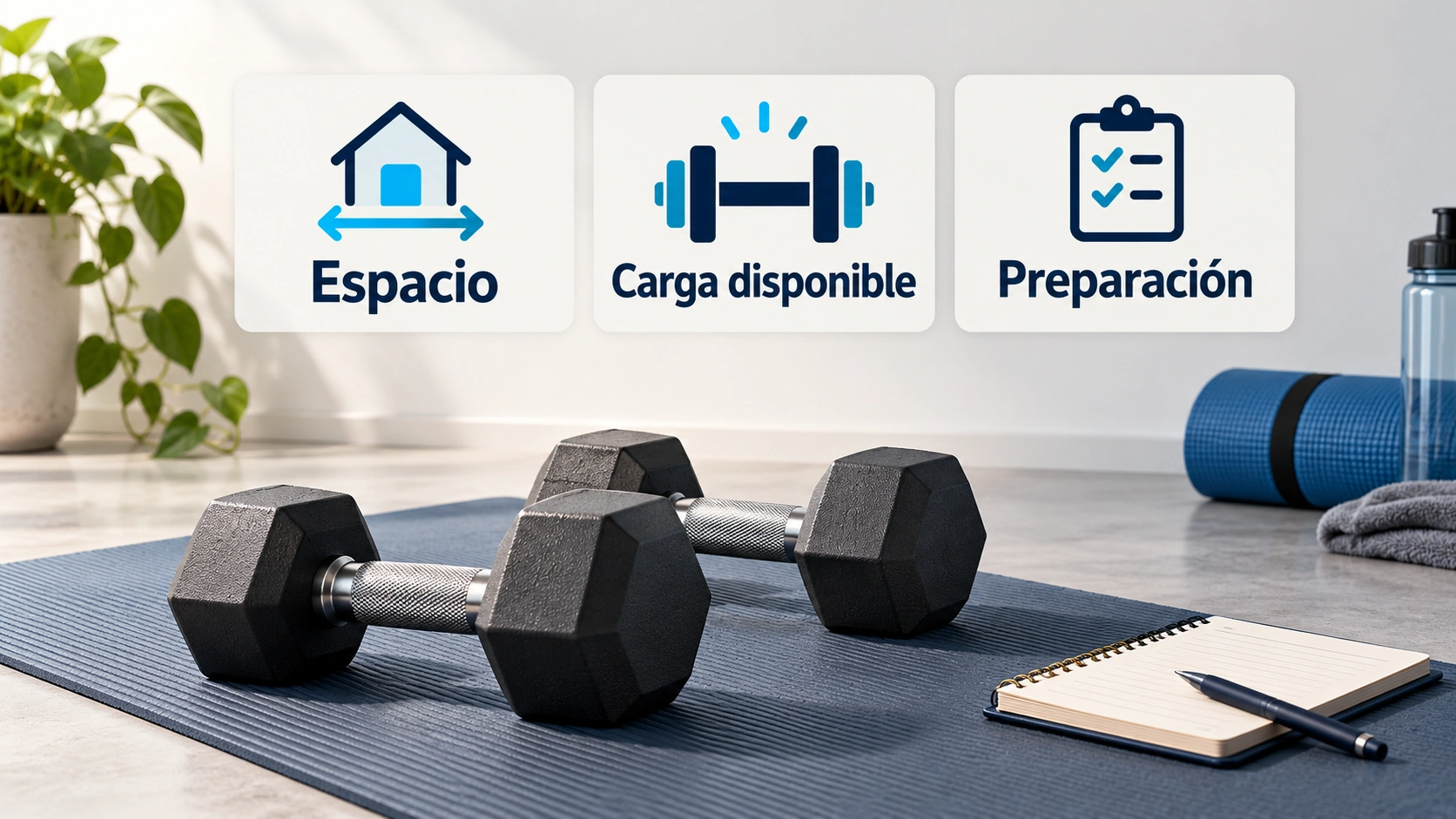 La elección de material en casa depende de espacio, carga disponible y preparación segura
