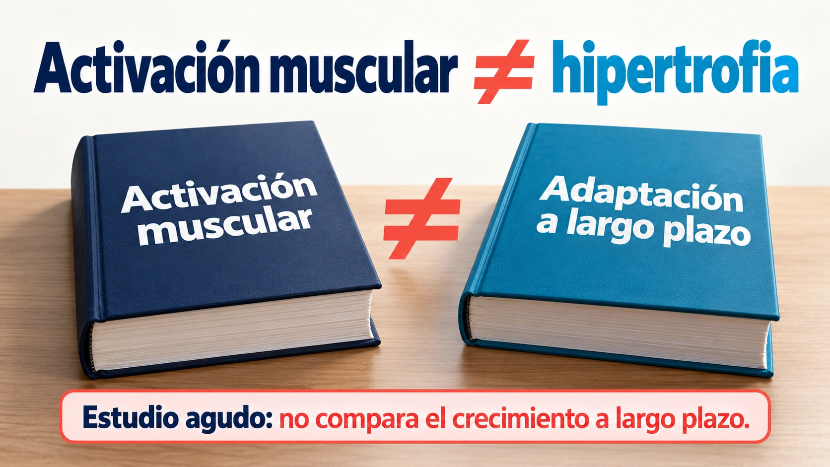 Una diferencia de activación electromiográfica no demuestra mayor hipertrofia a largo plazo