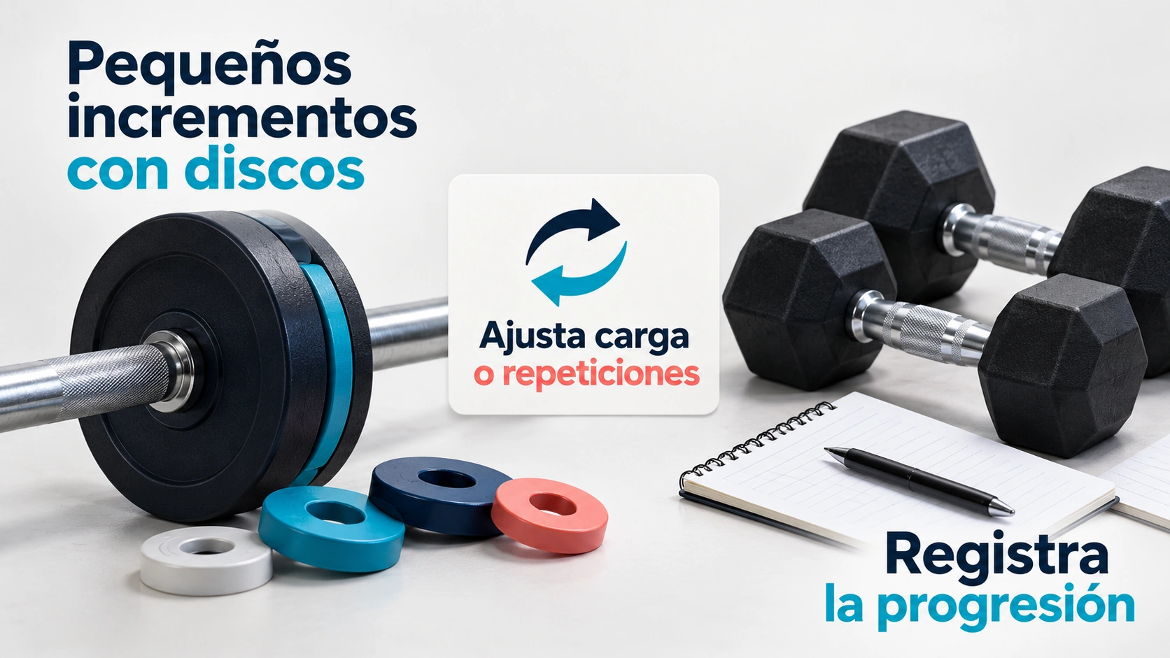 El material disponible condiciona el tamaño de los incrementos de carga y cómo se progresa