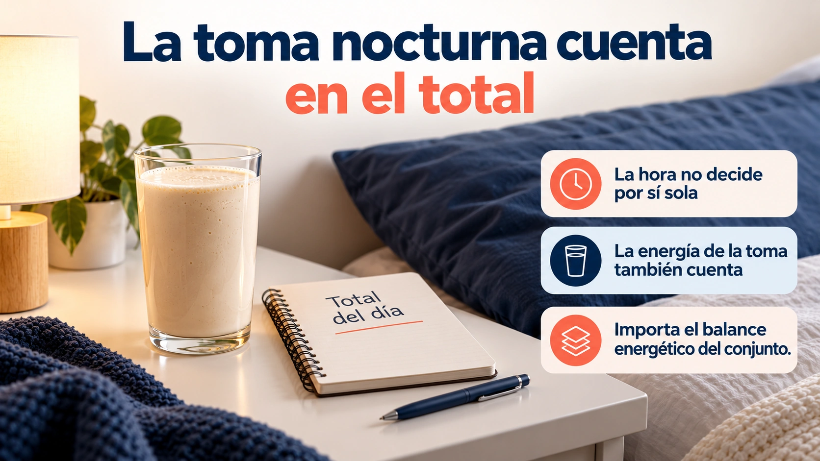 La hora de una toma de proteína no determina por sí sola la ganancia de grasa y su energía forma parte del total diario