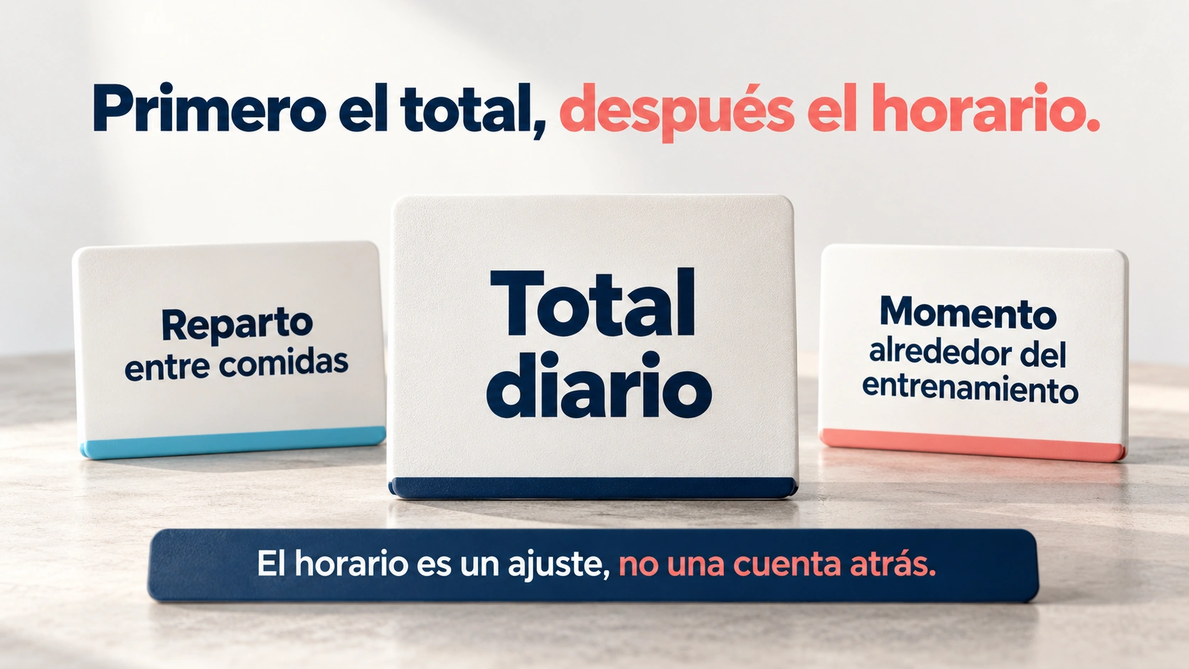 La cantidad diaria y el reparto tienen prioridad sobre el minuto exacto de la toma