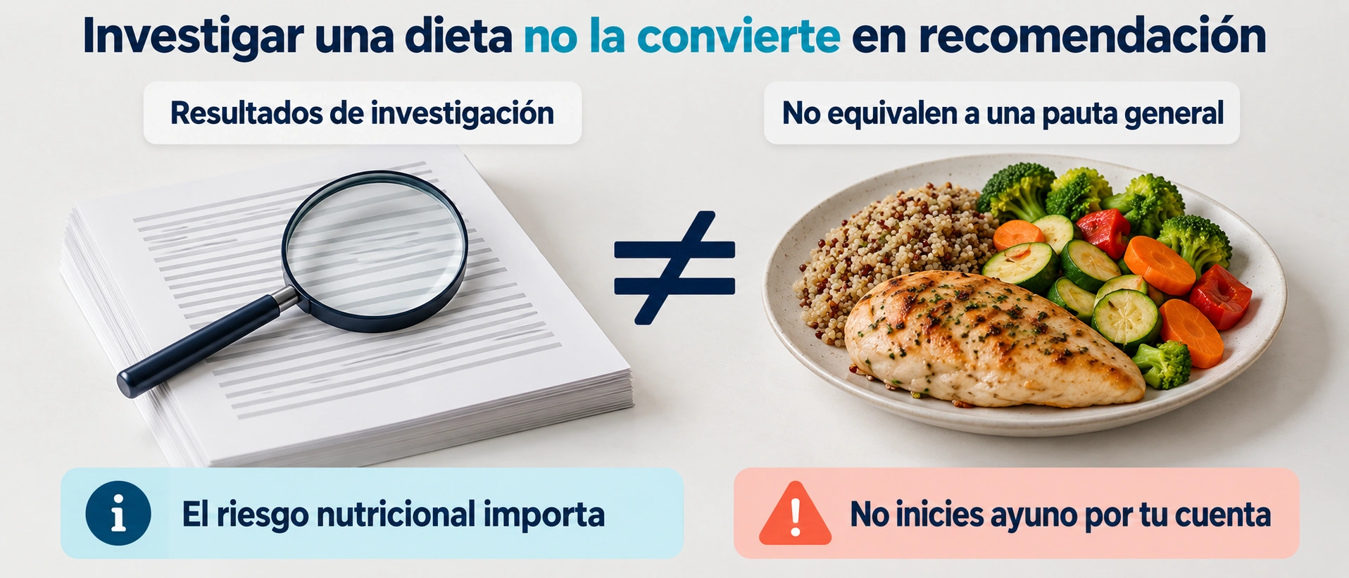 El ayuno durante la quimioterapia no debe iniciarse por cuenta propia a partir de resultados experimentales.
