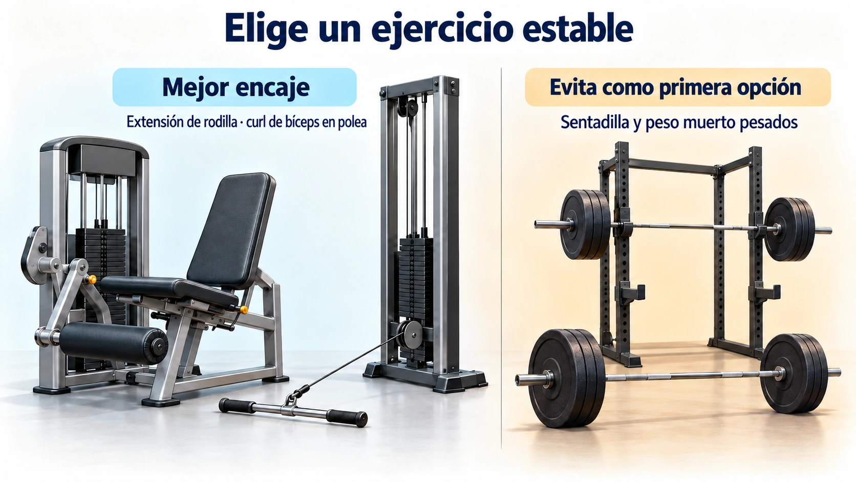 El rest pause encaja mejor en ejercicios estables y de baja complejidad técnica