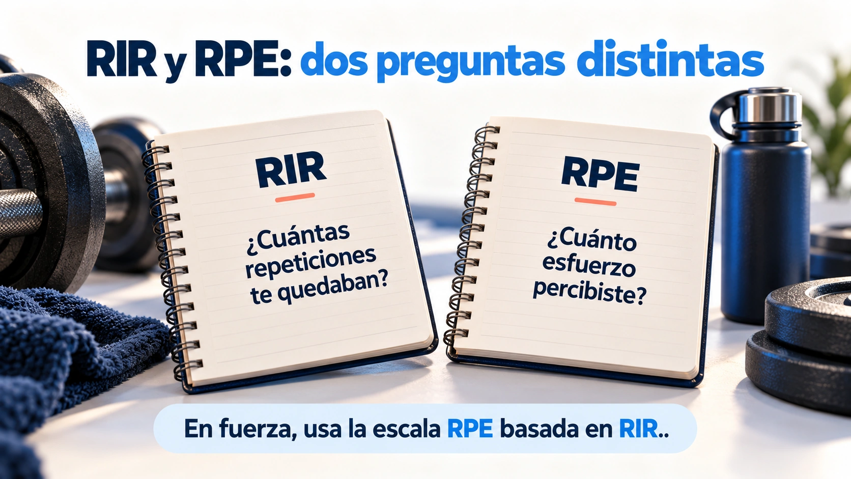 Diferencia entre las repeticiones en reserva y el esfuerzo percibido en el entrenamiento de fuerza.
