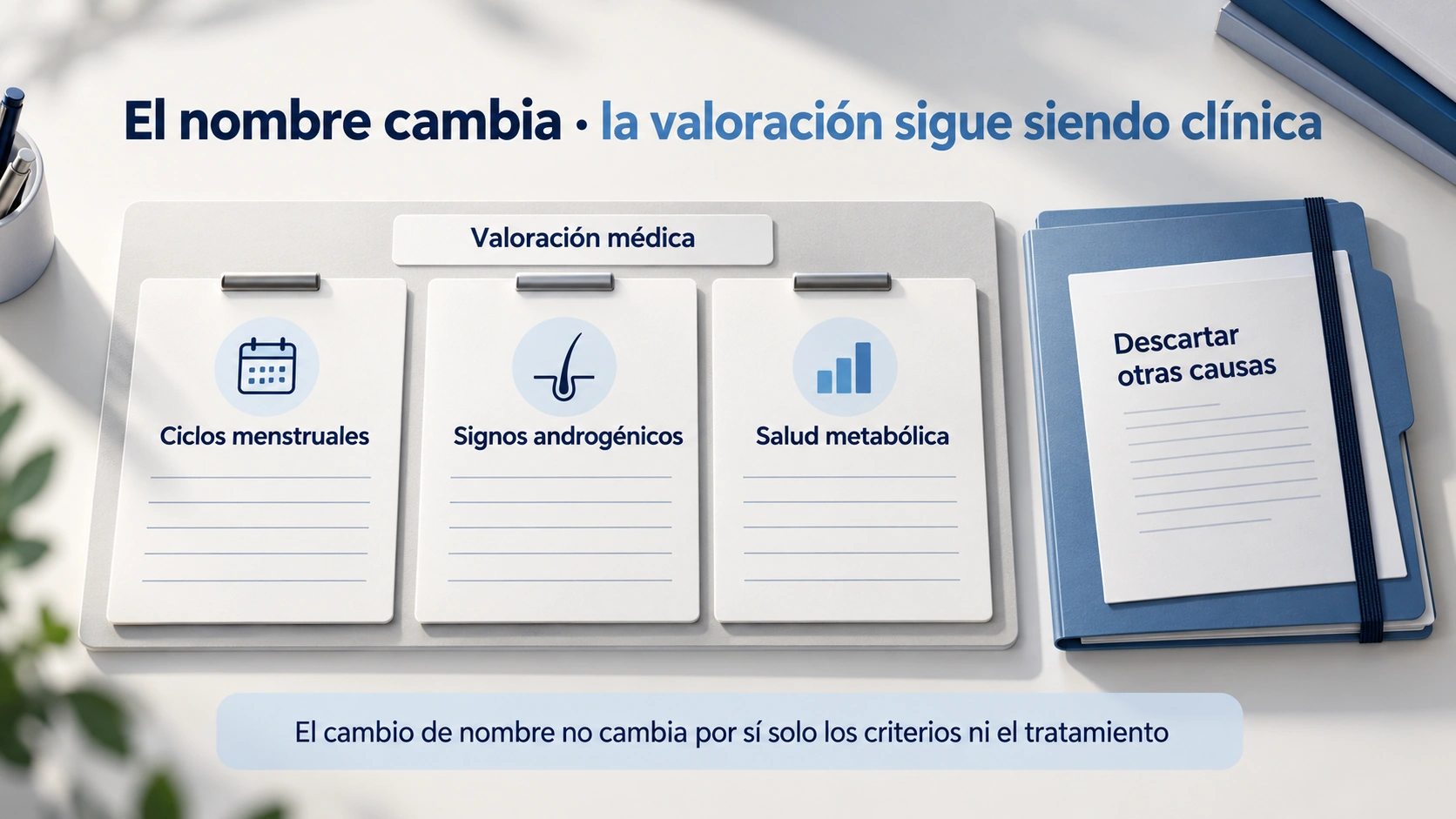 Aspectos de la valoración médica del SOMP y recordatorio de descartar otras causas sin cambiar criterios por la nueva denominación