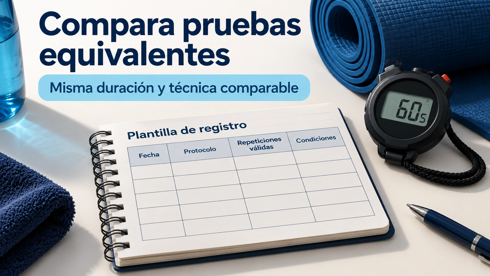 El progreso se compara con registros del mismo protocolo y condiciones similares