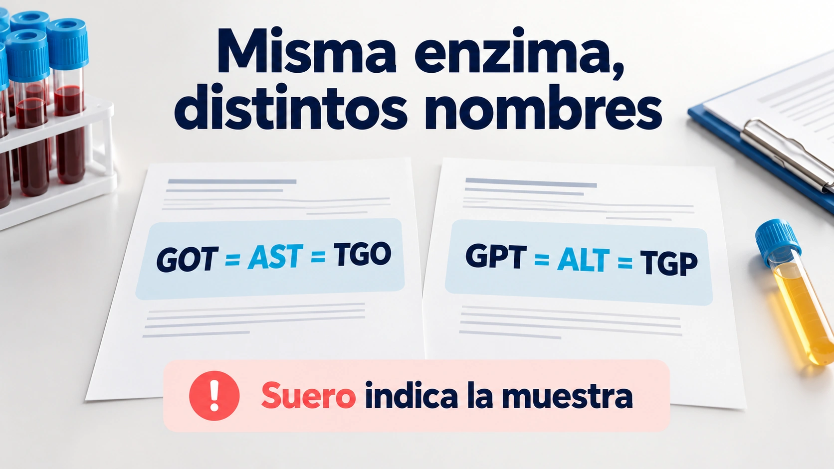 GOT equivale a AST o TGO y GPT equivale a ALT o TGP
