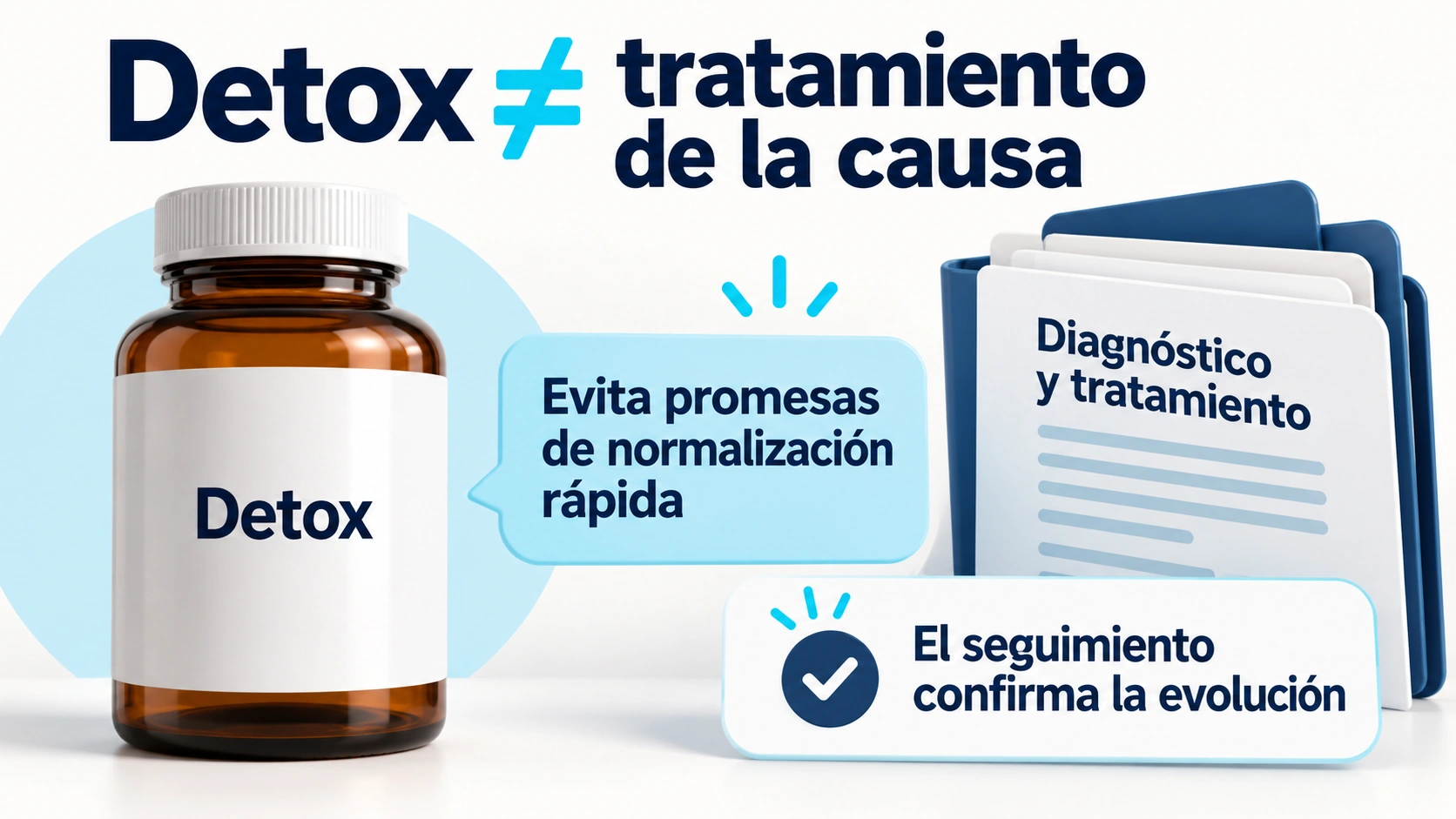 Los productos detox no sustituyen el diagnóstico ni el tratamiento de la causa