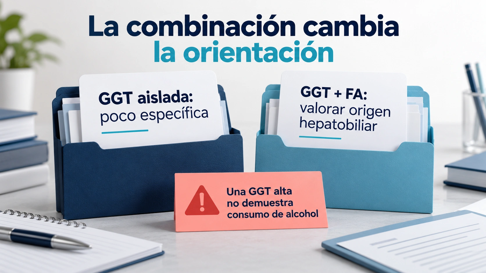 La GGT aislada es poco específica y su combinación con fosfatasa alcalina cambia la orientación del estudio