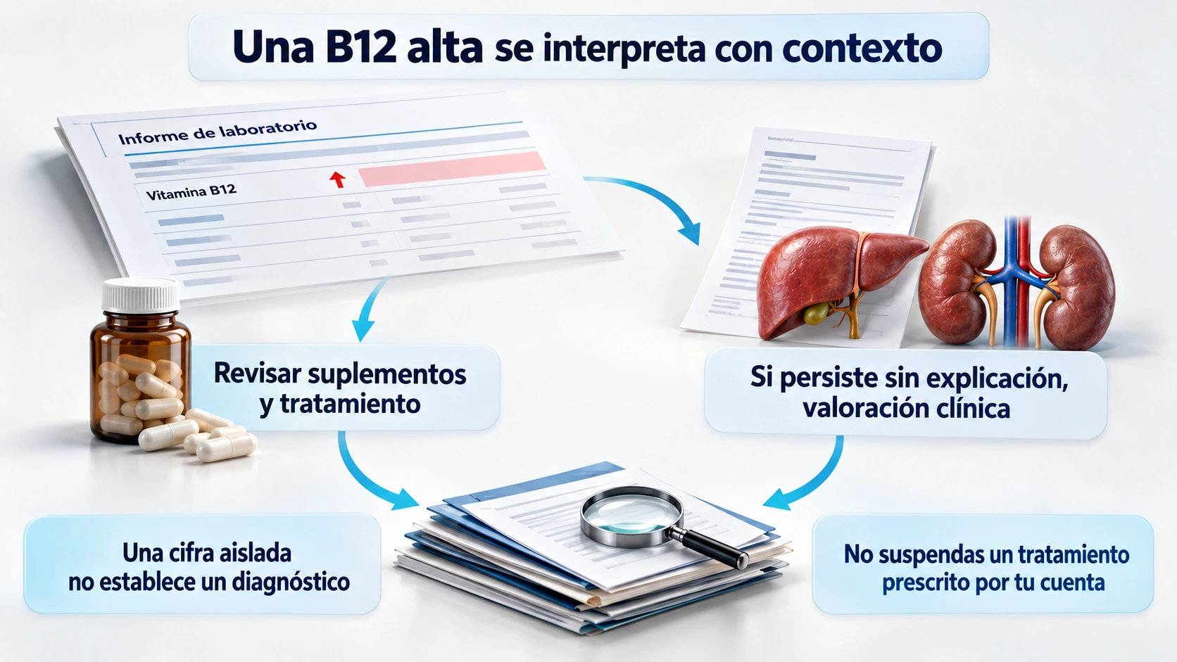 Una cifra alta por sí sola no determina toxicidad ni diagnostica una enfermedad.