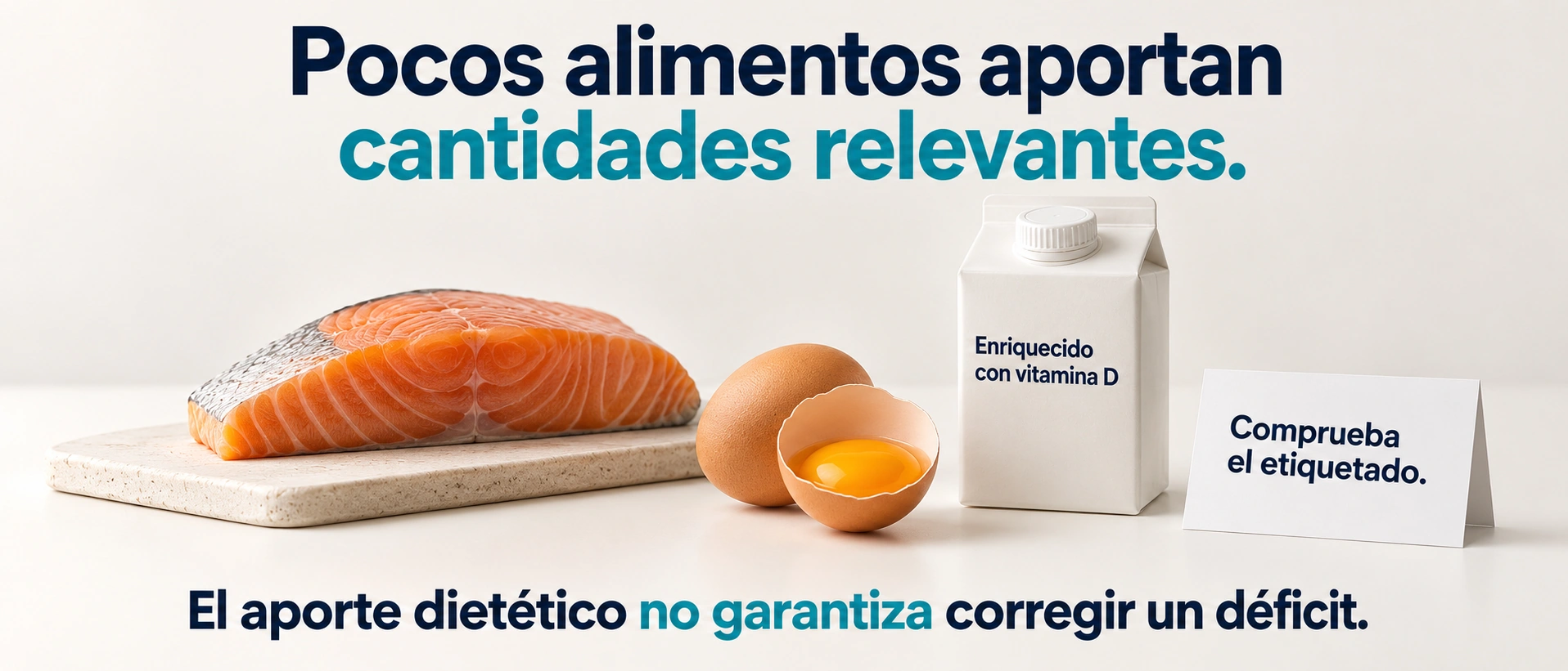 Pescado graso, yema de huevo y alimentos enriquecidos como fuentes de vitamina D