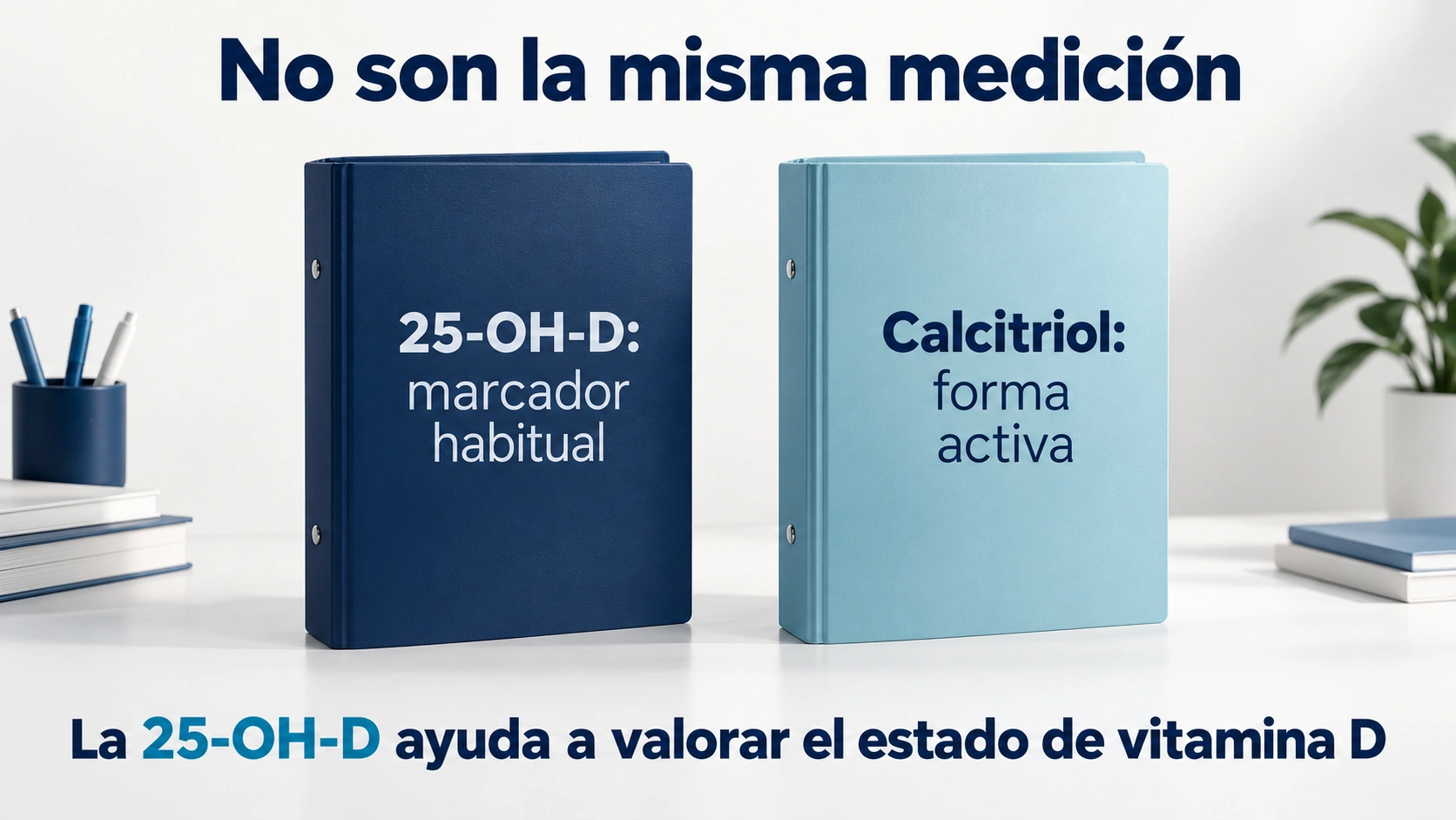 Diferencia entre la medición habitual de 25-OH-D y la forma activa de vitamina D