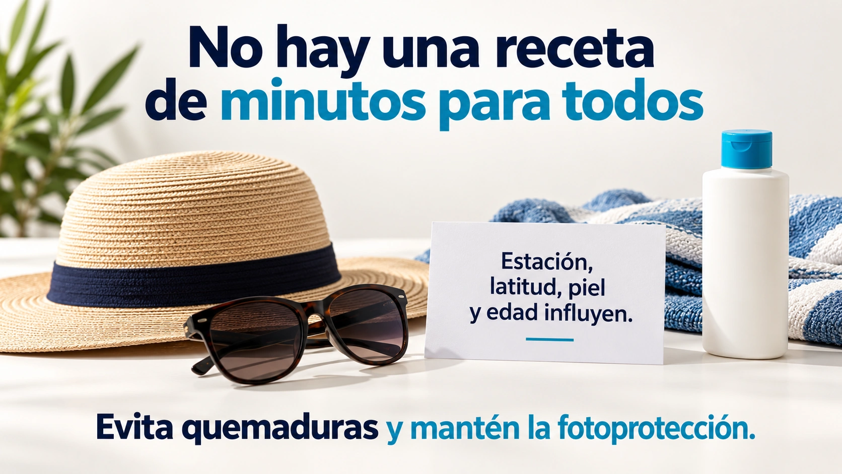 Variabilidad de la síntesis cutánea y ausencia de una duración universal de exposición solar