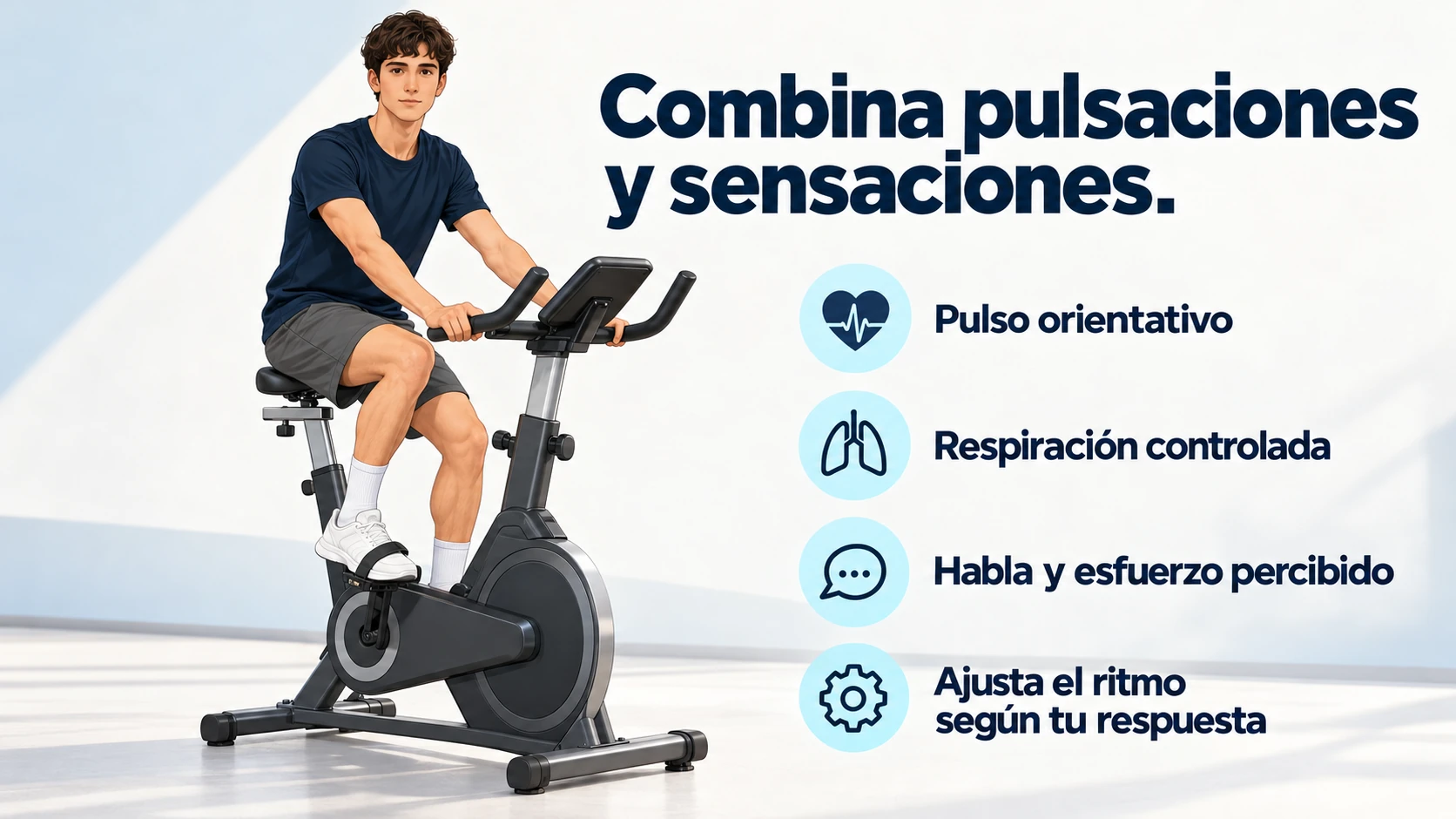 El pulso orienta el esfuerzo junto con respiración, habla y percepción de esfuerzo.